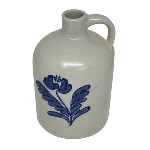 VTG Pfaltzgraff Yorktowne Stoneware Jug Pitcher #563Y Blue Flower 4.5"x6" Cream